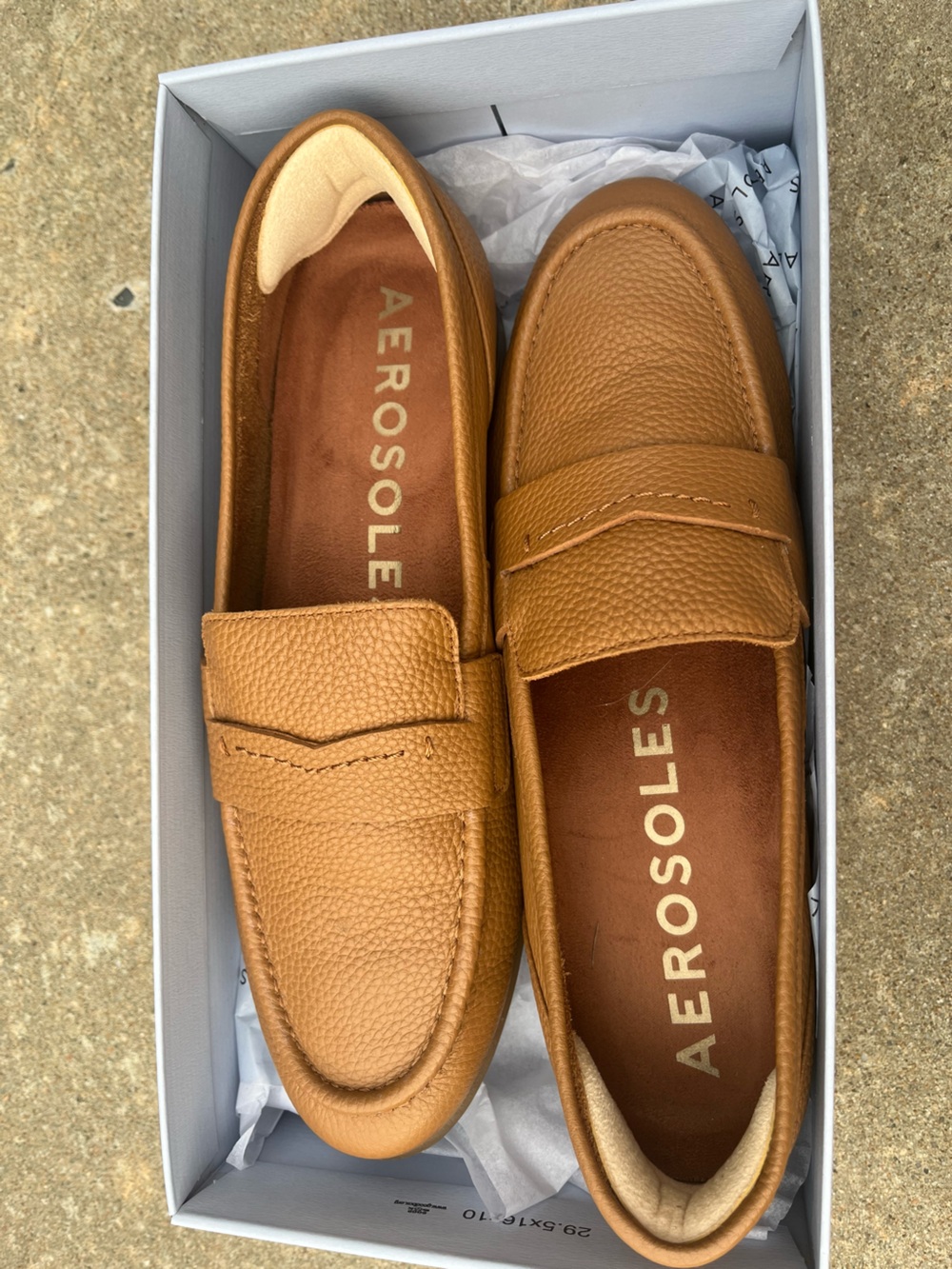 Aerosoles Tan Leather Penny Loafers
